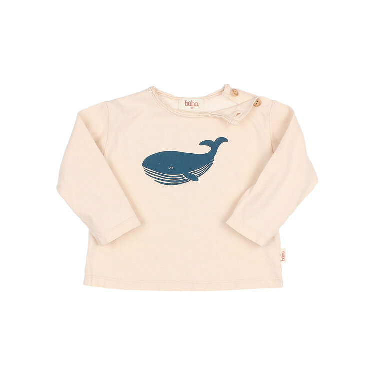 Buho Whale T-shirt - Natural