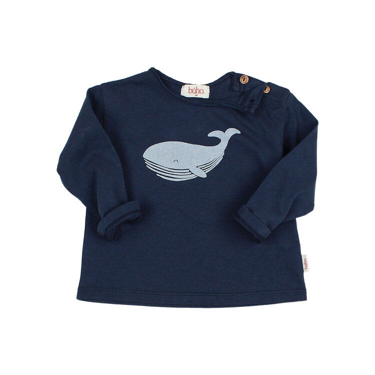 Buho Whale T-shirt - Navy