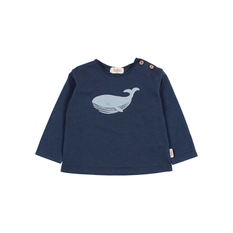 Buho Whale T-shirt - Navy