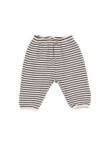 Buho Soft Striped Pants - Navy