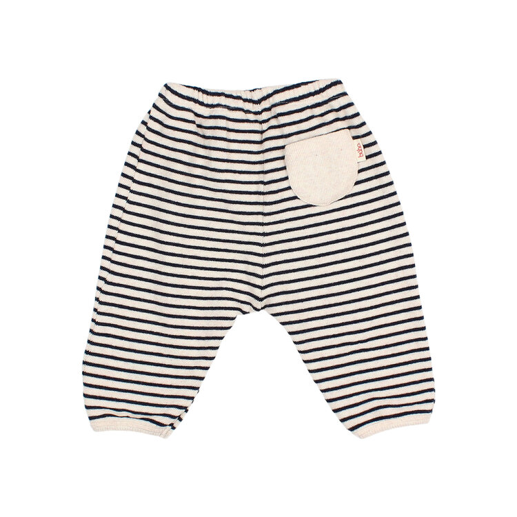 Buho Soft Striped Pants - Navy