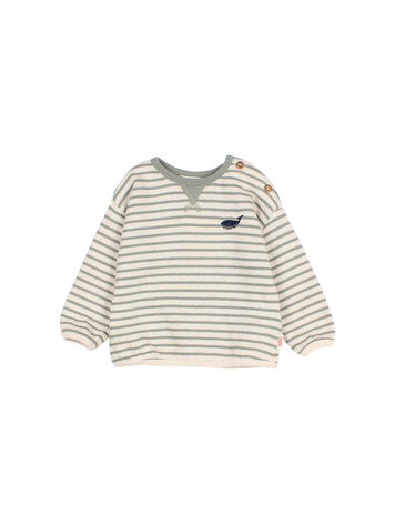 Buho Soft Stripes Sweatshirt - Eucaplyptus