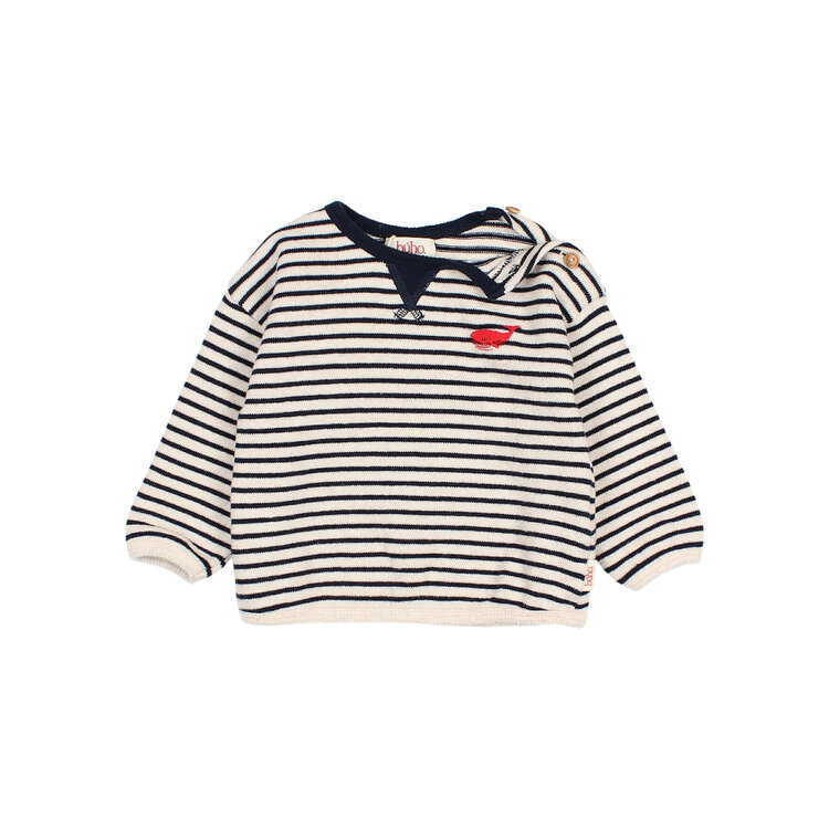 Buho Soft Stripes Sweatshirt - Navy