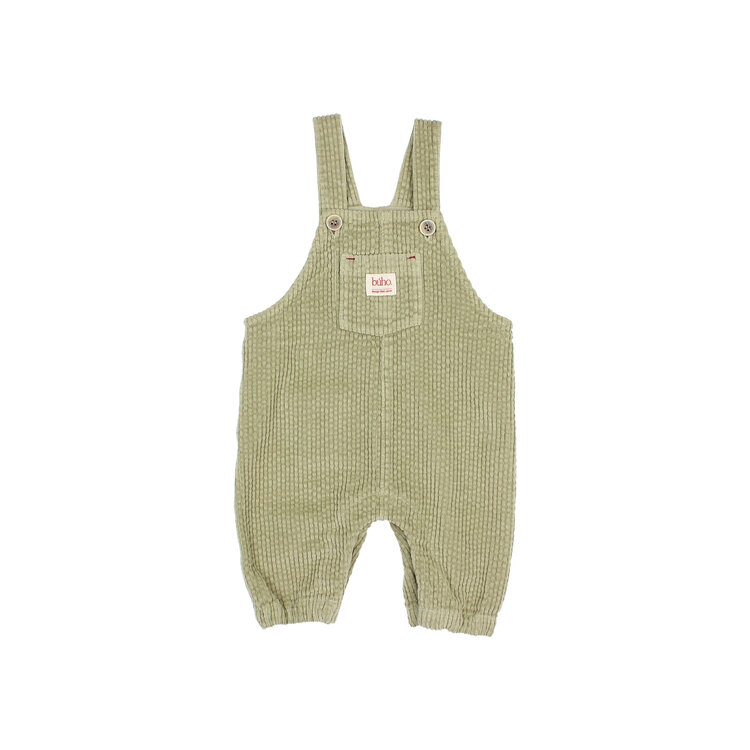 Buho Corduroy Dungaree - Green Tea