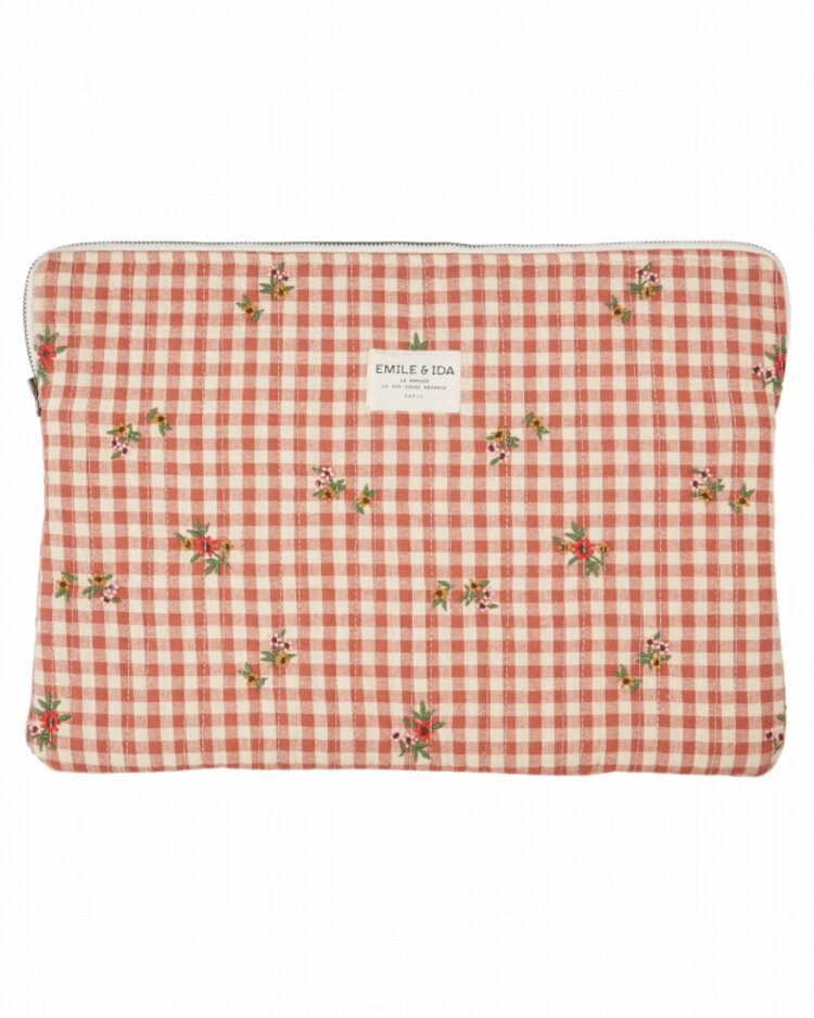 Emile et ida Pochette PC - Vichy Broderie