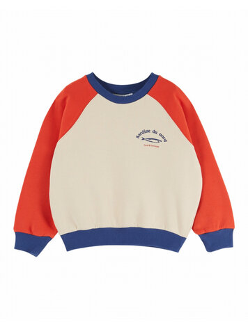 Emile et ida Sweat Colorblock Imprime - Tricolore