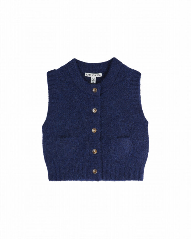 Emile et ida Cardigan Sans Manches - Midnight