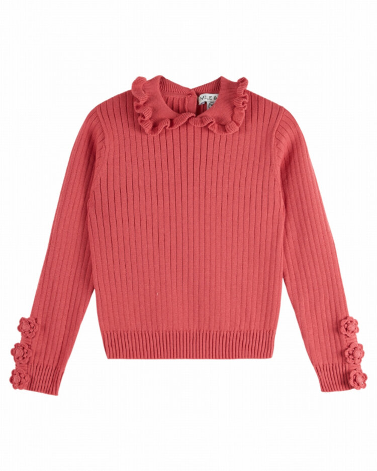 Emile et ida Pullover Coton - Framboise