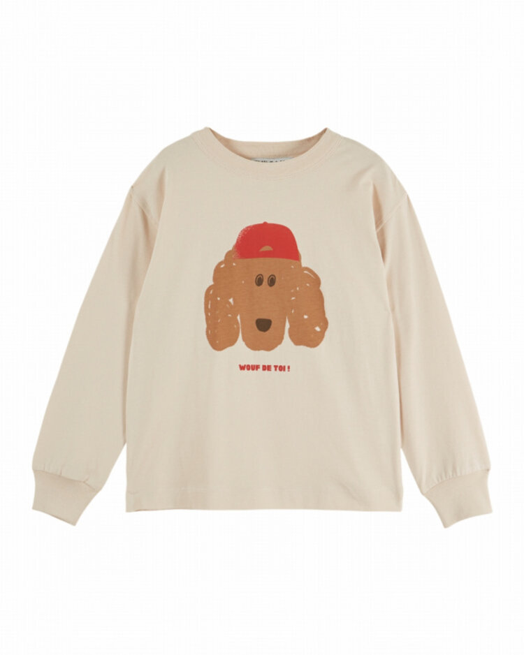 Emile et ida T-shirt Chien - Farine