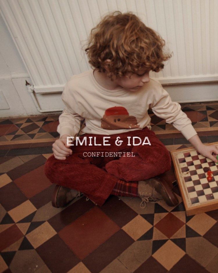 Emile et ida T-shirt Chien - Farine