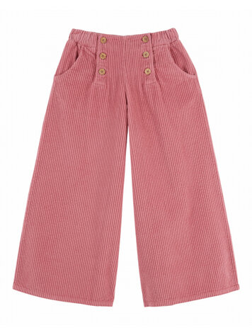 Emile et ida Pantalon Velours A Pont - Framboise