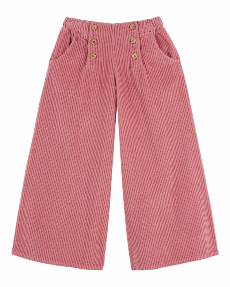 Emile et ida Pantalon Velours A Pont - Framboise