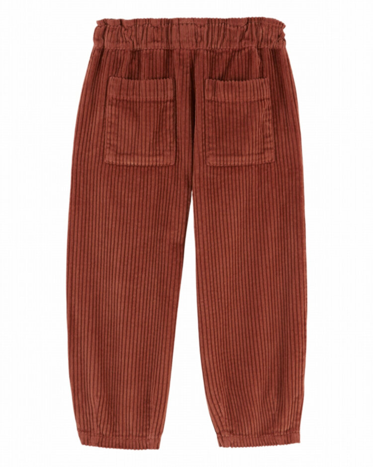 Emile et ida Pantalon Velours Jogger Fille - Acajou