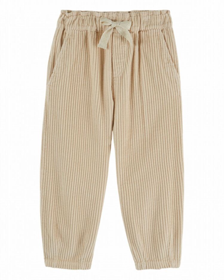 Emile et ida Pantalon Velours Jogger Fille - Farine