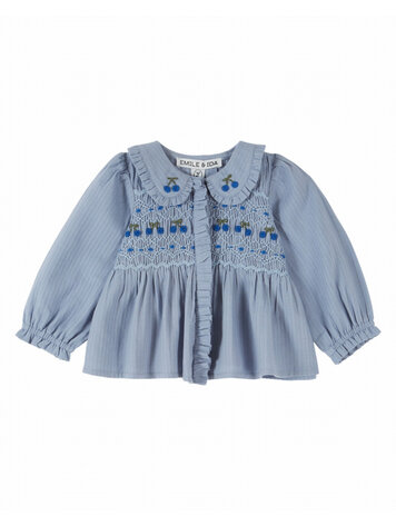 Emile et ida Blouse Smockee - Lac