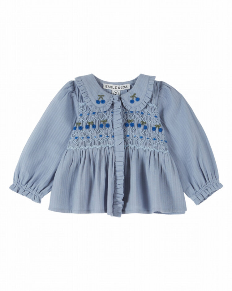 Emile et ida Blouse Smockee - Lac