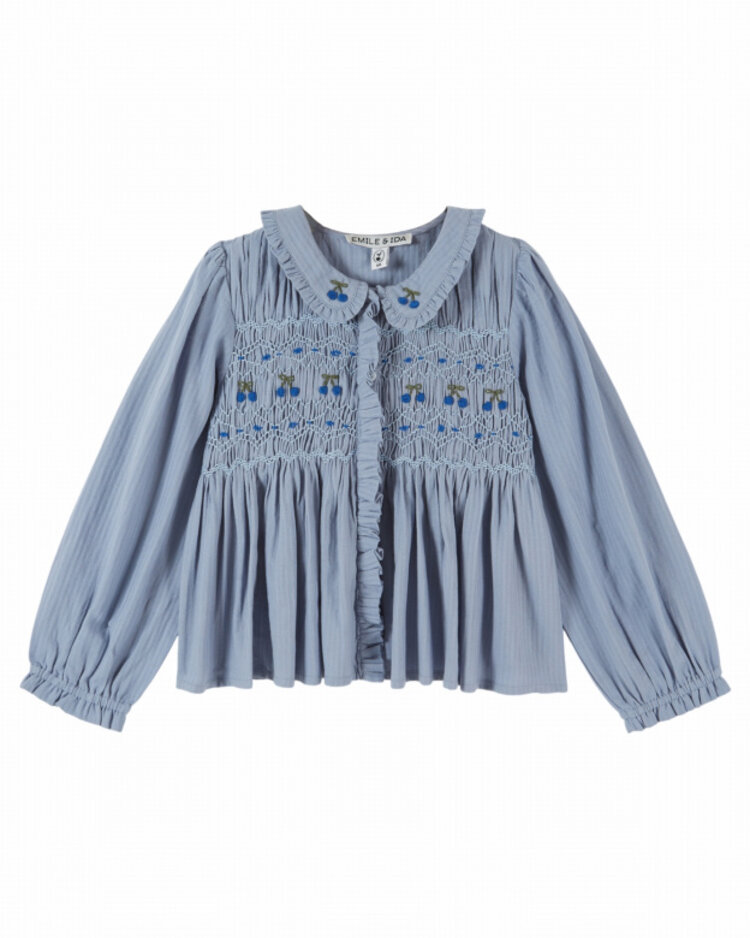 Emile et ida Blouse Smockee - Lac