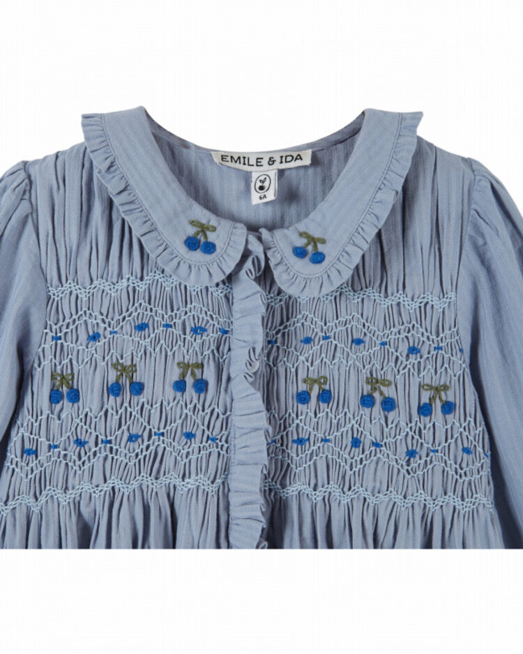 Emile et ida Blouse Smockee - Lac