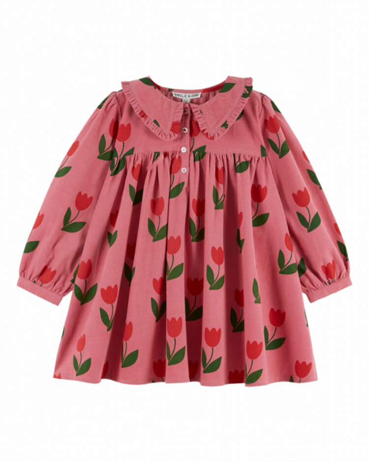 Emile et ida Robe Ample Col Volant - Grande Tulipe