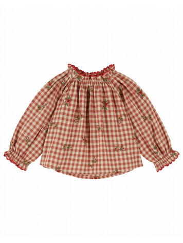 Emile et ida Blouse Brodee Ample - Vichy Broderie