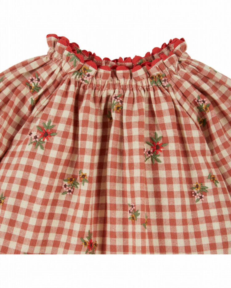 Emile et ida Blouse Brodee Ample - Vichy Broderie