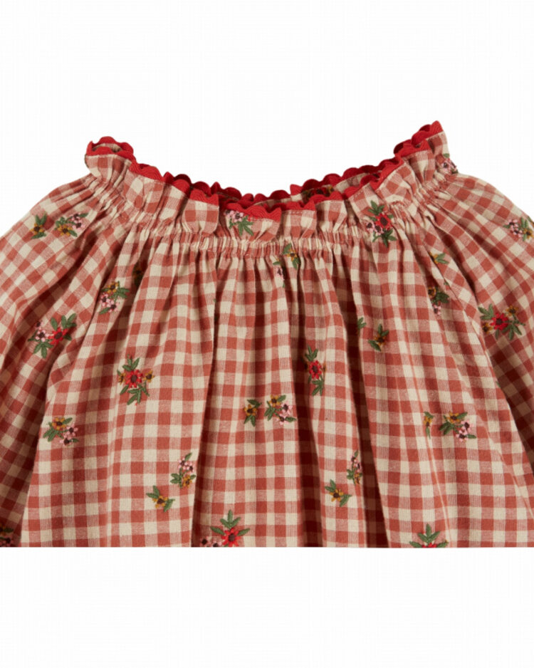 Emile et ida Blouse Brodee Ample - Vichy Broderie
