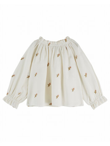 Emile et ida Blouse Ample Point de Croix - Ecru