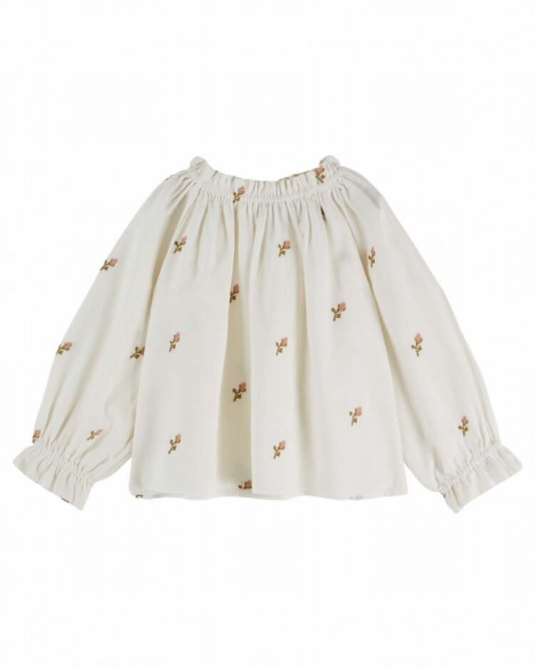 Emile et ida Blouse Ample Point de Croix - Ecru