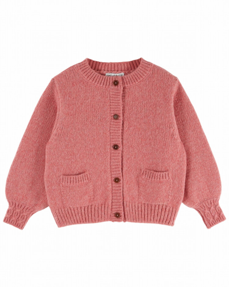 Emile et ida Cardigan Doudou - Blush