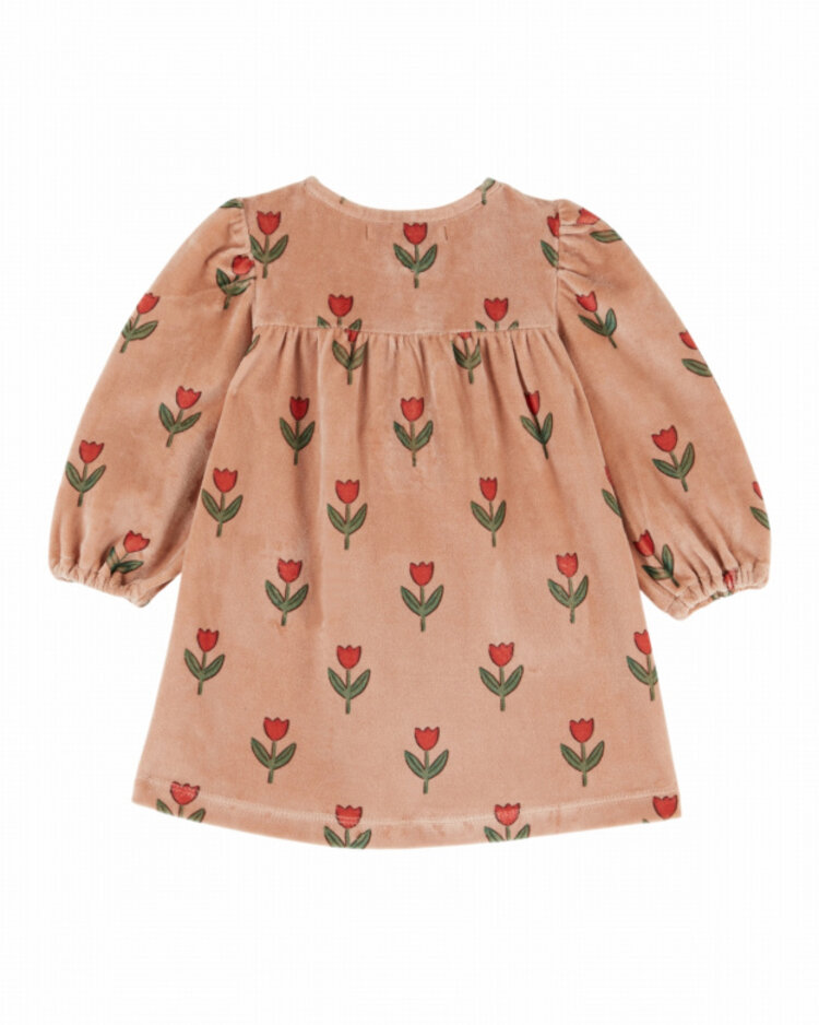 Emile et ida Robe Velours Imprimee Bebe - Soliflore