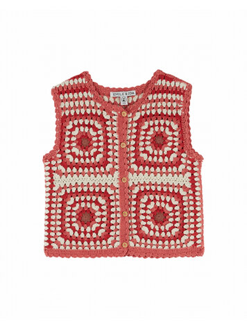 Emile et ida Cardigan Sans Manches - Crochet Rose