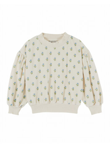 Emile et ida Sweat Velours Imprime - Scarlet