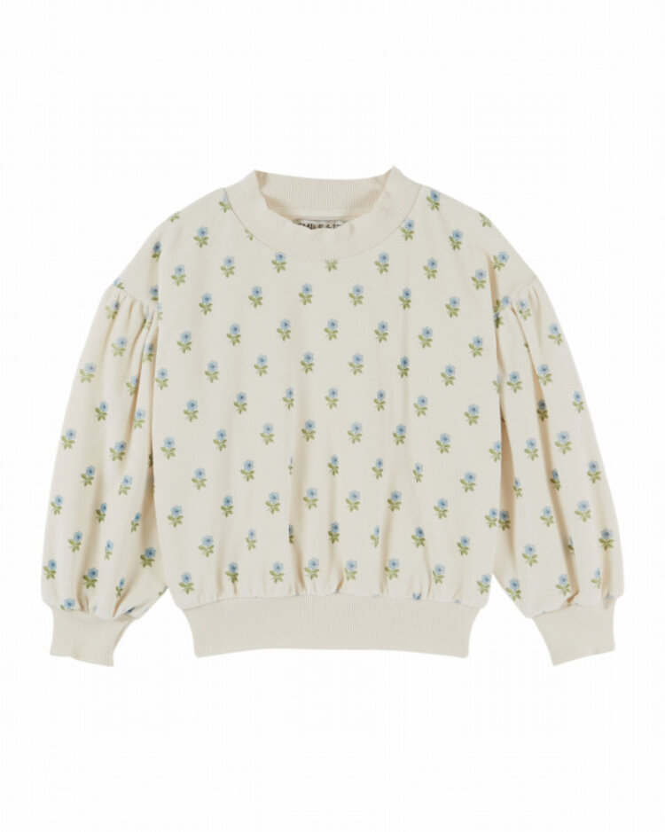 Emile et ida Sweat Velours Imprime - Scarlet