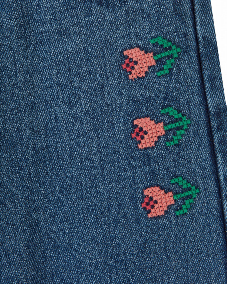 Emile et ida Pantalon Brode - Denim