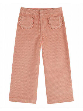 Emile et ida Pantalon Velours Poche Fleur - Sakura