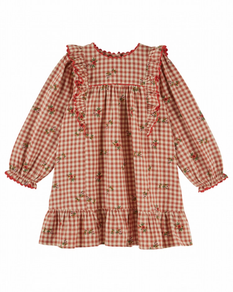 Emile et ida Robe Vichy Volant- Vichy Broderie