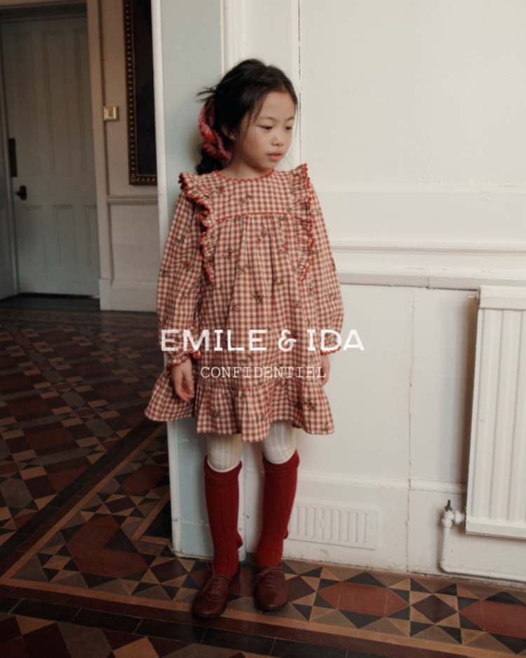 Emile et ida Robe Vichy Volant- Vichy Broderie