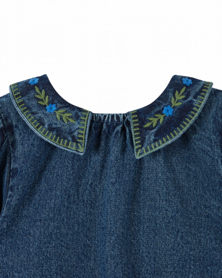 Emile et ida Robe Brodee - Denim