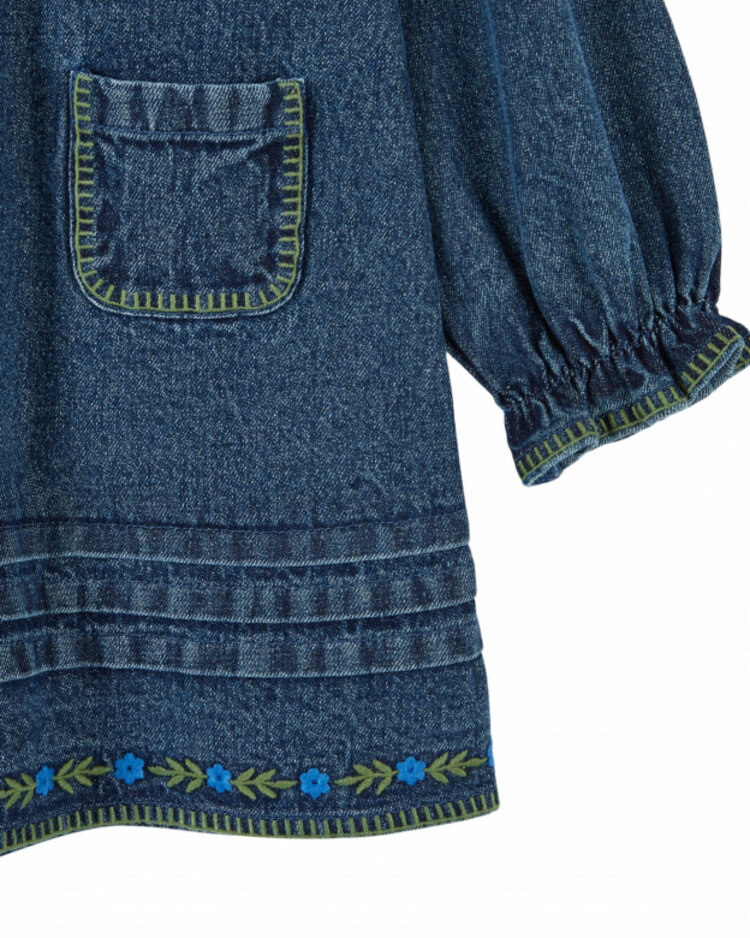 Emile et ida Robe Brodee - Denim