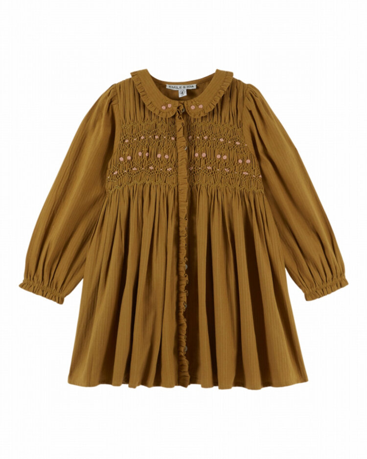 Emile et ida Robe Smockee - Artichaud