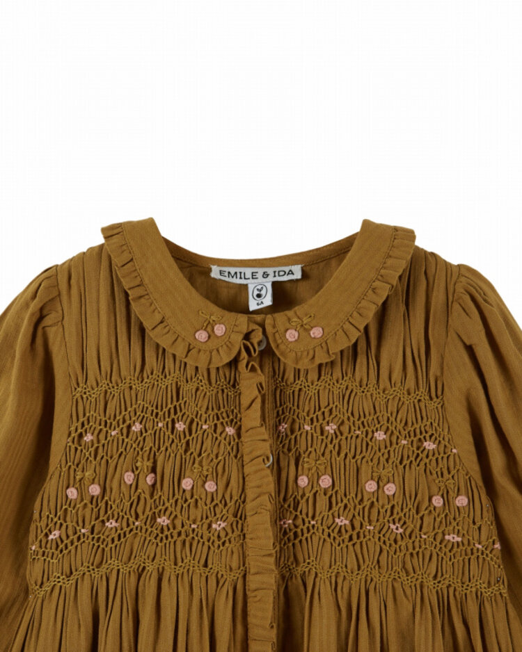Emile et ida Robe Smockee - Artichaud