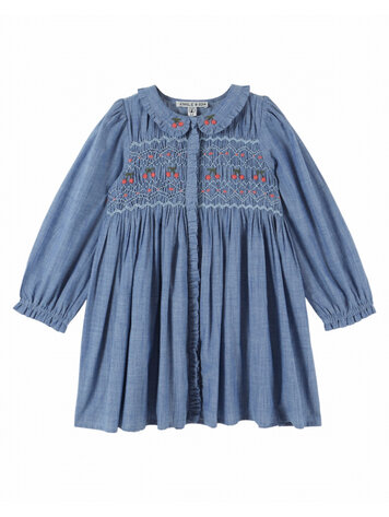 Emile et ida Robe Smockee - Chambray