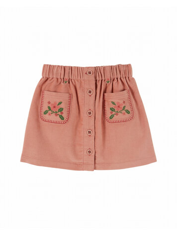 Emile et ida Jupe Poches Fleurs Brodees - Sakura