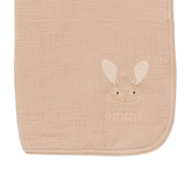 Donsje Amsterdam Ploekie Muslin Dekentje S Fluffy Bunny - Rose Mocha