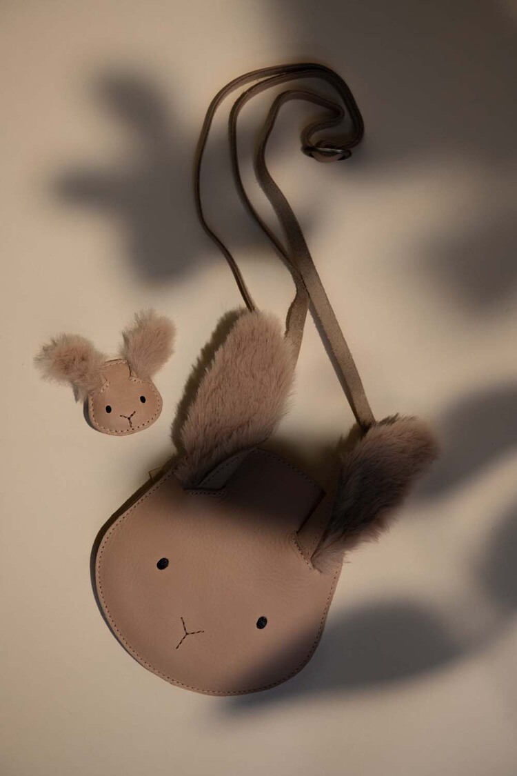 Donsje Amsterdam Josy Exclusive Hairclip Fluffy Bunny - Light Rust Leather