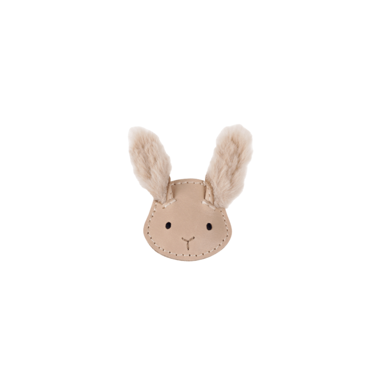 Donsje Amsterdam Josy Exclusive Hairclip Fluffy Bunny - Light Rust Leather