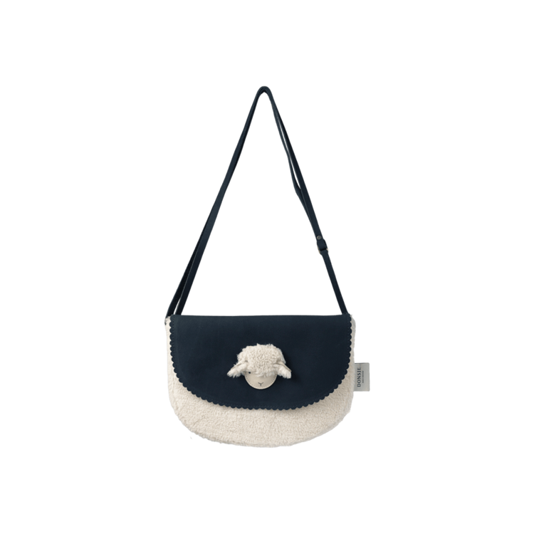 Donsje Amsterdam Ismay Handtasje Lammy - Navy Nubuck