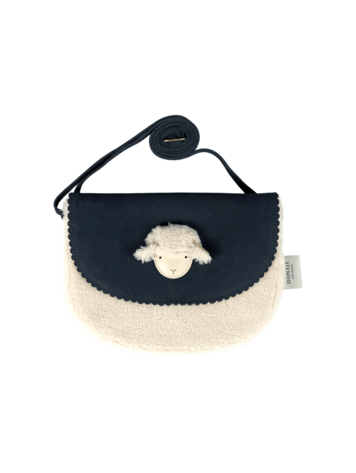 Donsje Amsterdam Ismay Handtasje Lammy - Navy Nubuck