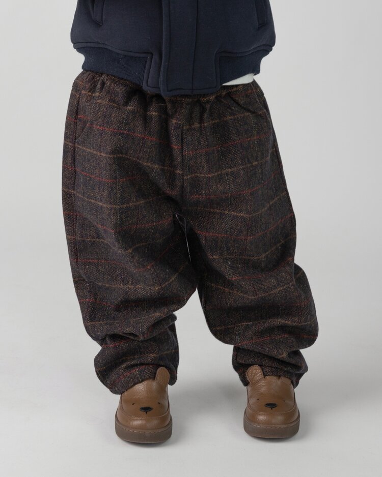 Donsje Amsterdam Elias Trousers - Brown/Blue Checkered