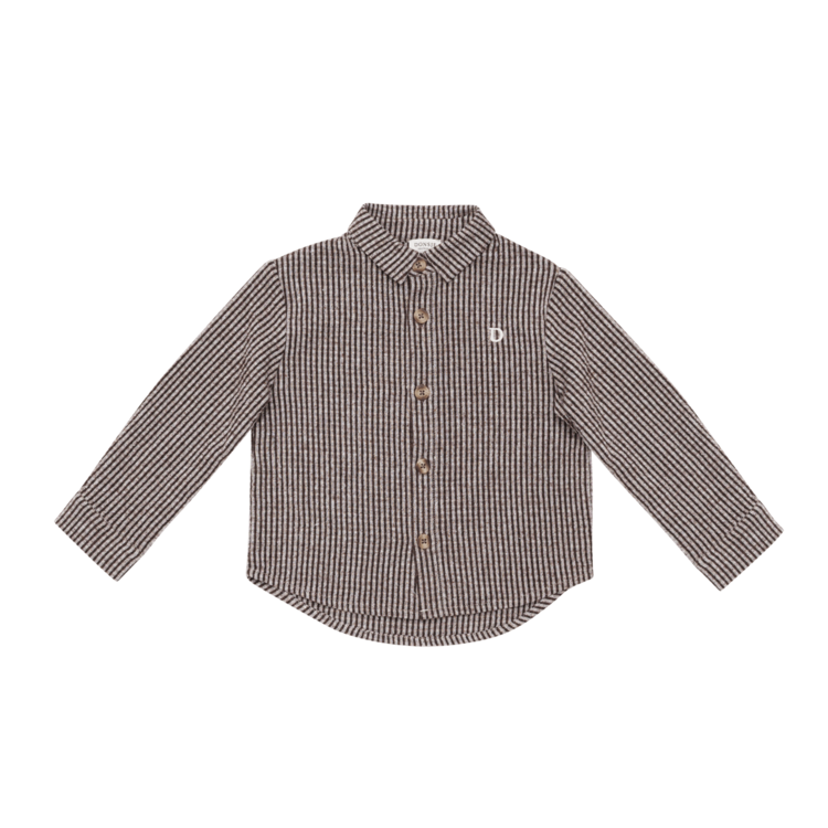 Donsje Amsterdam Chee Shirt - Espresso White Striped